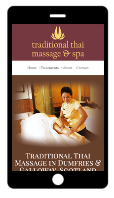 Screens example: The Thai Massage Room & Spa (smartphone)